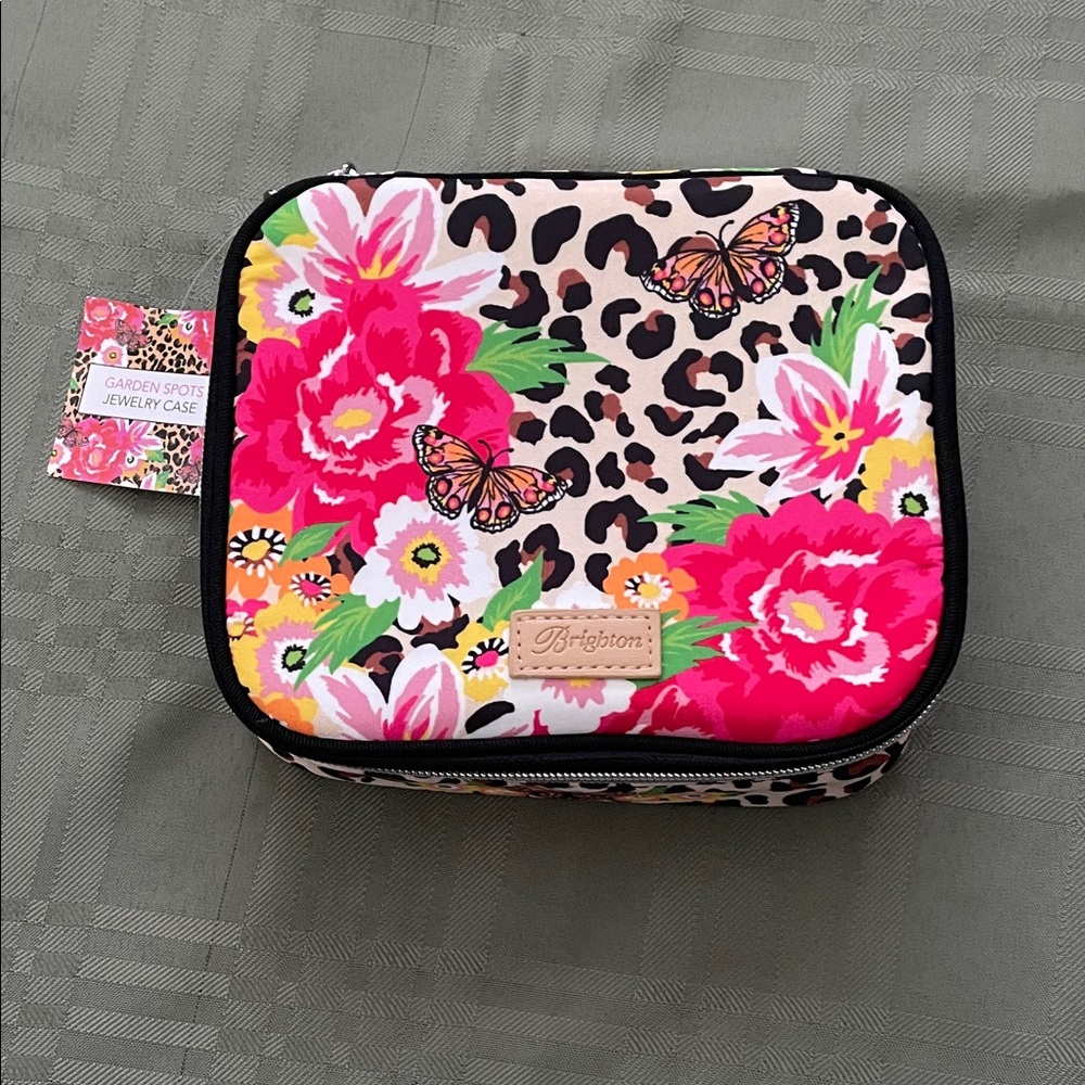 Brighton Floral and Leopard Print Jewelry Case